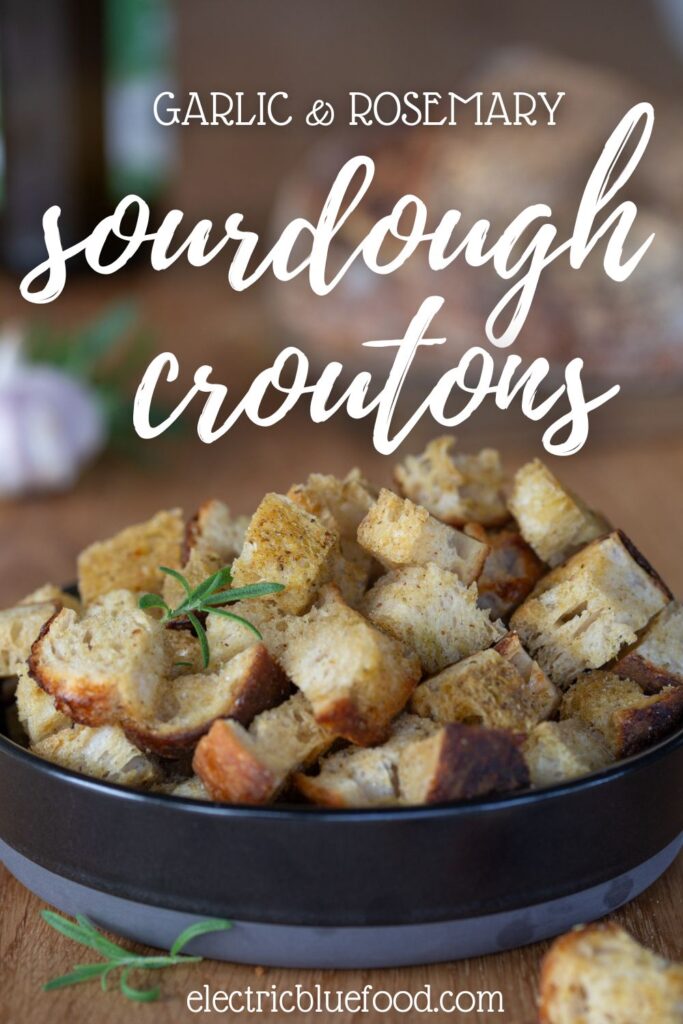 Zero waste sourdough croutons pin.