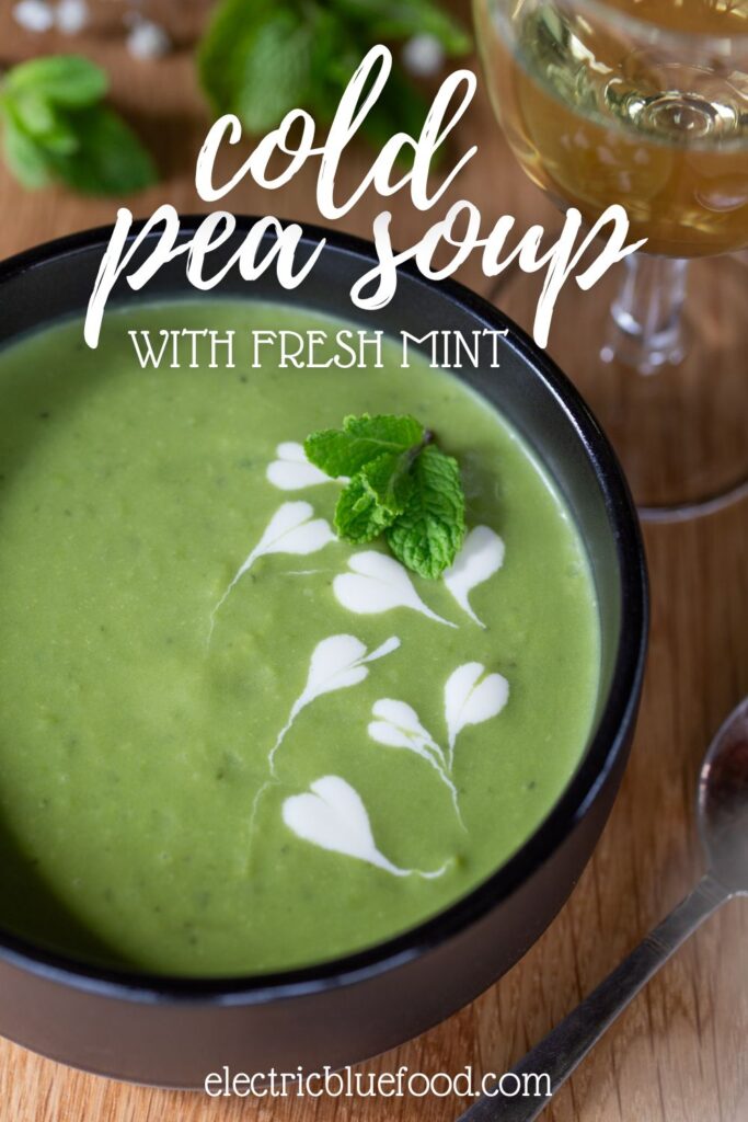 Cold pea and mint soup pin.