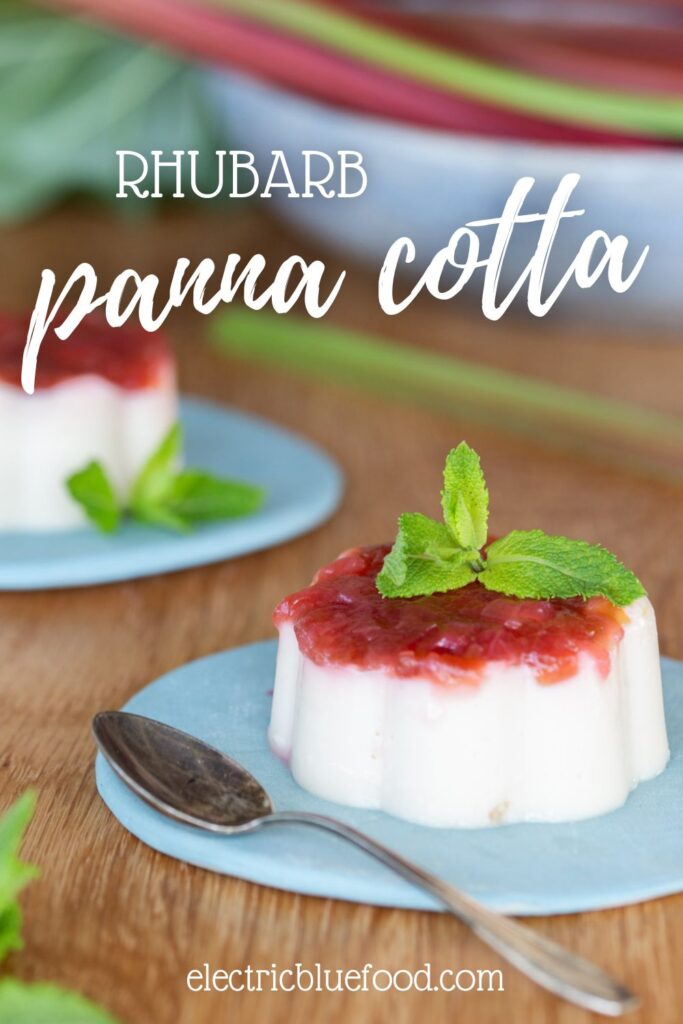 Rhubarb panna cotta pin.