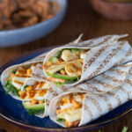 Smokey cornslaw halloumi wraps.