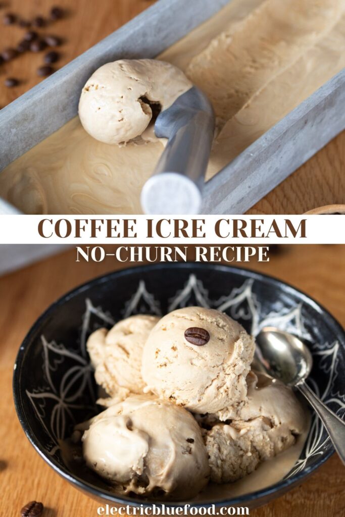 No-churn coffee ice cream pin.