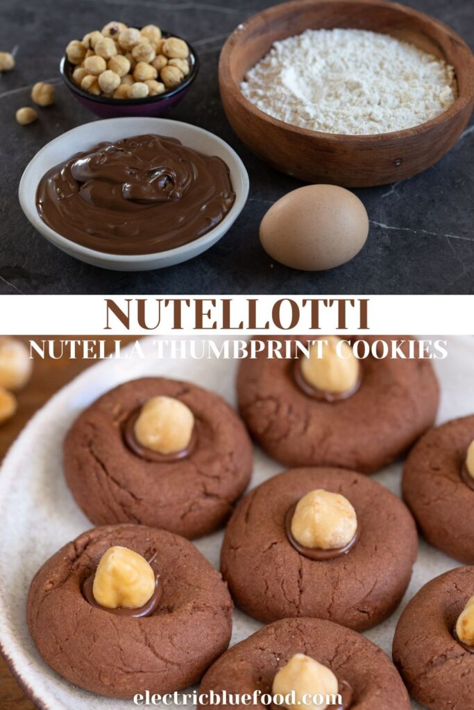 Nutella thumbprint cookies "nutellotti" pin.